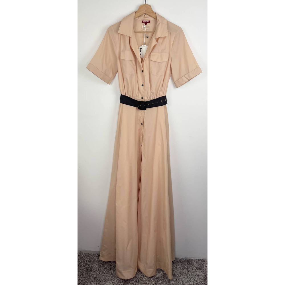 STAUD Millie Maxi Dress in Buff - Picture 2 of 9